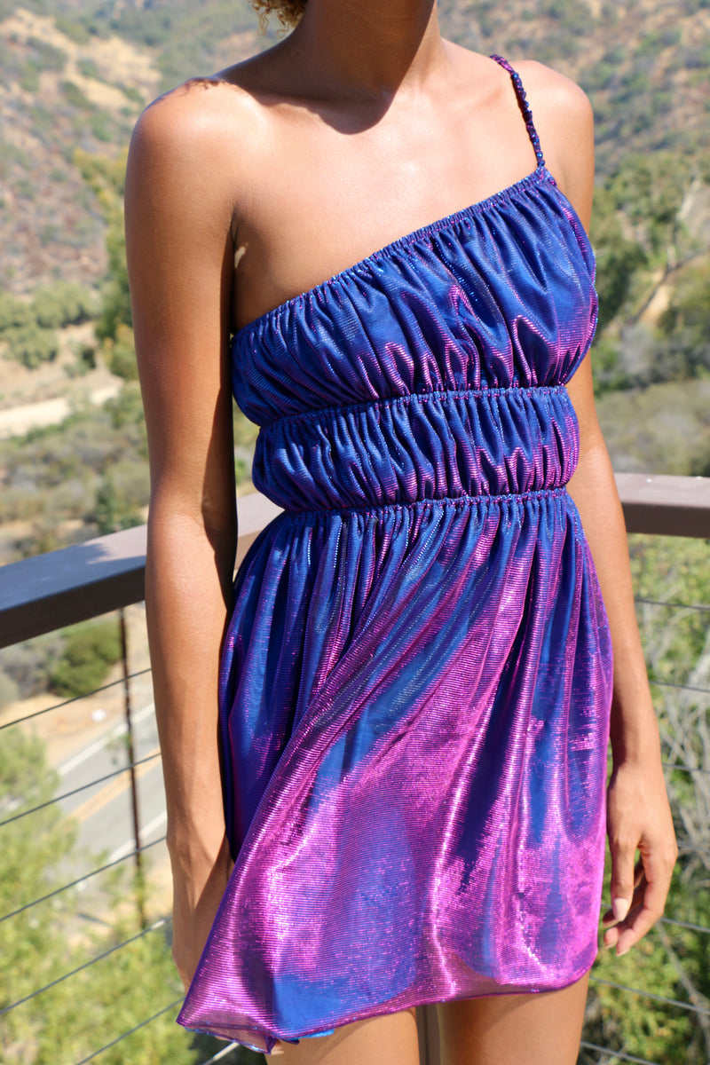 Stella Iridescent Dress - Purple, Blue, and Red Multicolor Dress Alchemy & Sorcery Stella Iridescent Dress - Purple, Blue, and Red Multicolor Dress Alchemy & Sorcery
